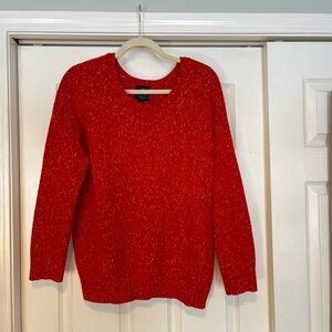 American Eagle, Vintage Boyfriend sweater. Red and Gold. Sz XL